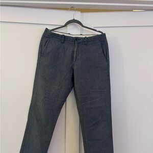 J. Crew Blue Striped Linen Pants